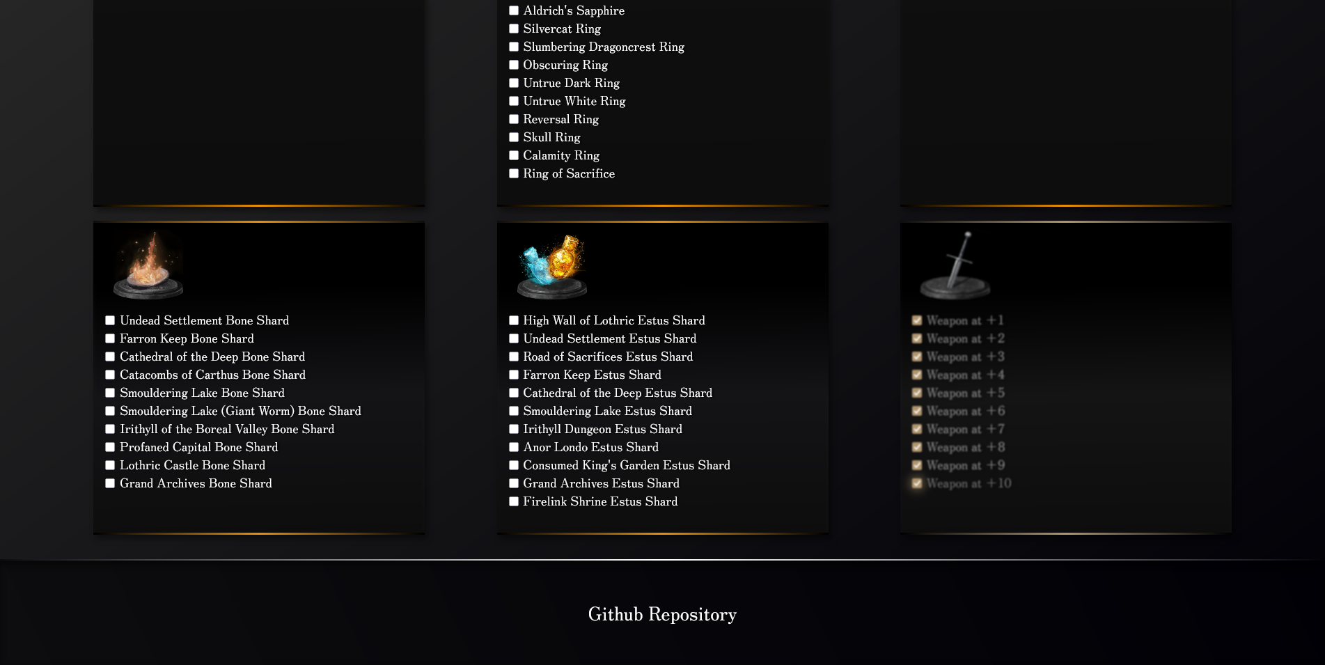 screenshot of the website's homepage